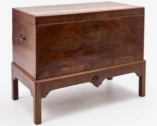 Lot 136: Georgian Mahogany Blanket Chest on Stand