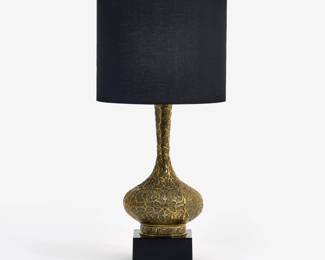 Lot 220: Moorish Brass Table Lamp