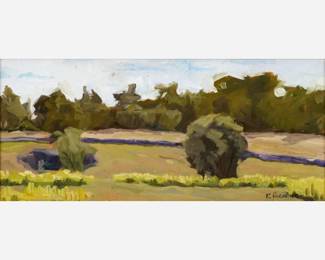 Lot 208: Eric Jacobsen "Landscape, Old Lyme" Oil on Board