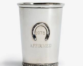 Lot 49: Kentucky Derby Sterling Julep Cup - Affirmed (1978)