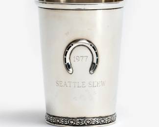 Lot 48: Kentucky Derby Sterling Julep Cup - Seattle Slew (1977)