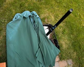 15x9 outdoor umbrella with stand