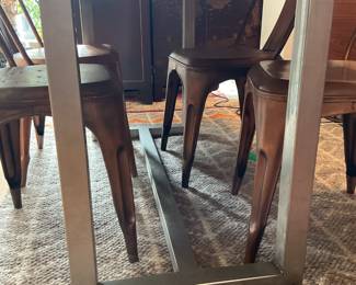 MCM concrete slab dining table 30” x 72” x 40” $2400 + tax