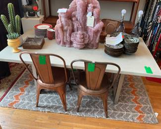 MCM concrete slab dining table 30” x 72” x 40” $2400 + tax