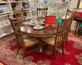 Nichols and Stone round dining table height: 30