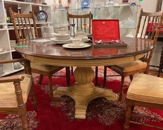 Nichols and Stone round dining table height: 30” diameter: 60” $380 + tax