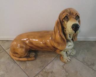 Basset Hound Statue, 30" X 13" X 22" High