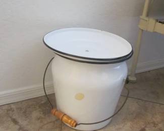 Vintage Enamel Camp Pot