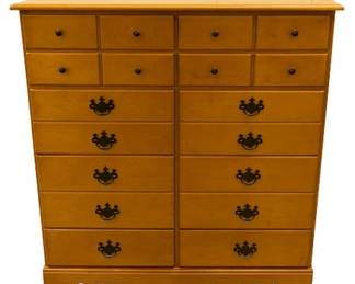 Vintage Solid Wood MultiDrawer Dresser with Scalloped Base