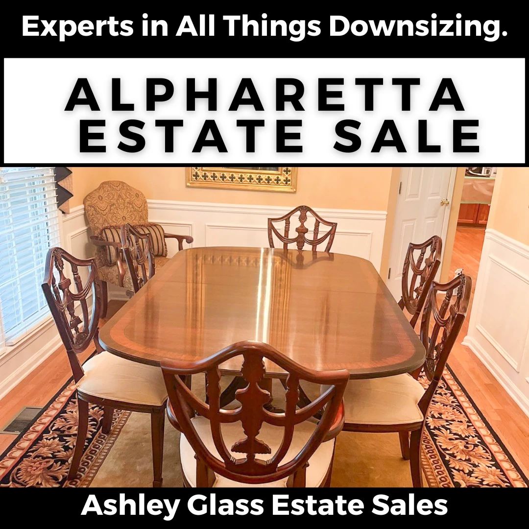 Alpharetta Estate Sale by Ashley Glass Estate Sales on June 6-7, 2025. Preview DINING ROOM Maitland-Smith Casual Dining table with 6 Shield Arm Chair (leaf) "Measurement w/o leaf
30βh x 75βl x 46βw "