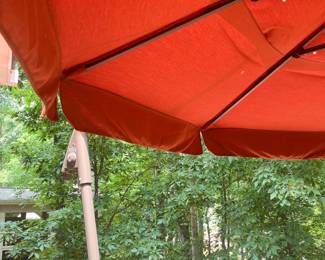 Outdoor Umbrella With Curved Long Arm