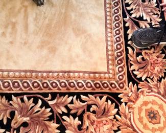 Area Rug - Black /Gold Handmade in China 100% wool pile / 8' x 11’