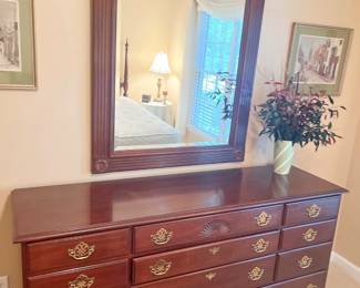 Harden 11-drawer dresser with matching mirror "Dresser- 35”h” x 66”w” x 19”d”
Mirror- 37”w x 45”h"