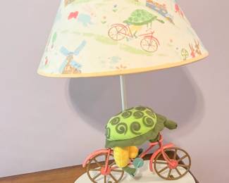 Table Lamp - 2002 Laura Ashley "turtle riding a bike"