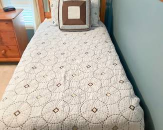 Twin maple wood spindle bed (Headboard Only) #2
