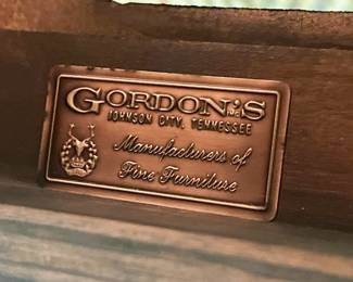 Gordon’s Furniture Label