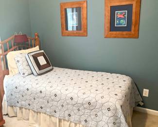 Twin maple wood spindle bed (Headboard Only) #2