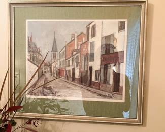 Art- Maurice Utrilla - "village " 17h” x 20w”