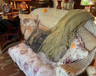 Wicker settee