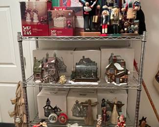 Dickens villages, nut crackers