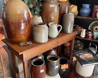 Handmade pottery jugs & crocks