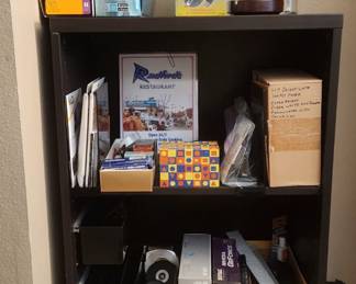Bookcase miscellaneous office supplies