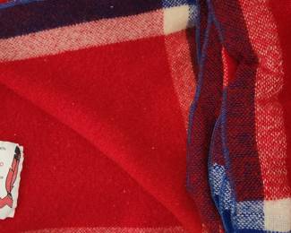 Vintage wool blanket, Farbo blanket set of 2