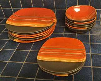 Home Trends Red Bazaar Dishes