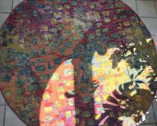 58 Diameter Round Colorful Area Rug