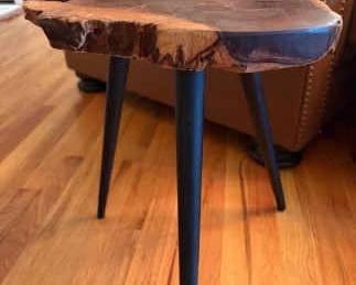 02 Small Live Edge Wood Side Table
