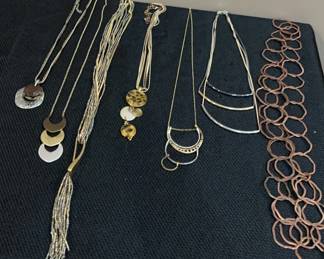 Lot Of Mixed Metals Necklaces