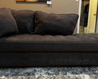 Black SuedeLike Sofa