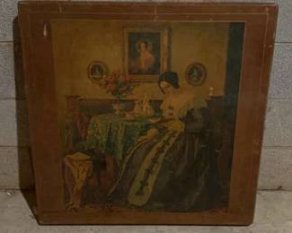 Antique Decorated Fold Out Table