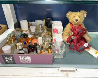 Perfume Bottles and small Steiff Bears Orlando Estate Auction