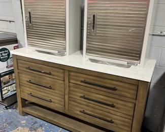 Double Sink Vanity and Storage Cabinets Orlando Estate Auction