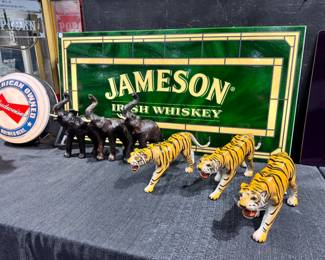 Leather wrapped Animals and Jameson Signs Orlando Estate Auction