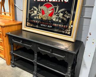 Sofa Table and Mirrored Yuengling Bar Sign Orlando Estate Auction