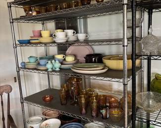 Amber Tiera glass, Fiesta and carnival glass
