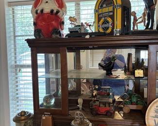 Chalk pig. Wood/display case