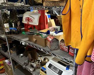 Vintage children’s toys and tin containers