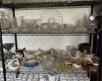 Milk glass and Fostoria