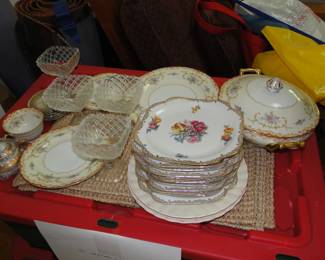 Noritake China service for 12 and additional china dishes and glasses