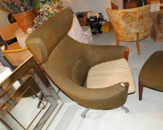 Mobler chair with ottoman MCM