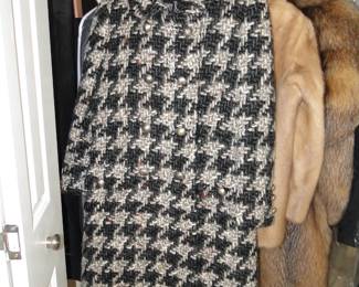 Vintage Bonwit Teller Herringbone Tweed Coat