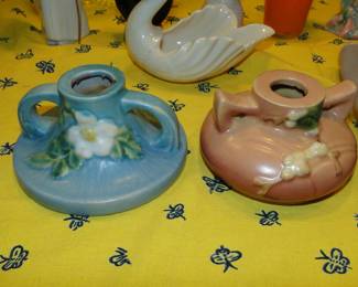Roseville candle sticks