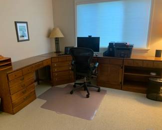 Ethan Allen Four Piece Office Set, Sold Separately