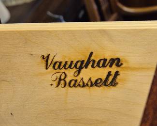 Inside drawer of the Vaughan Bassett dresser.
