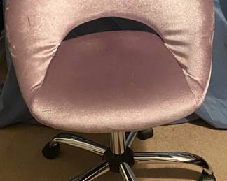 Pink Rolling Chair.