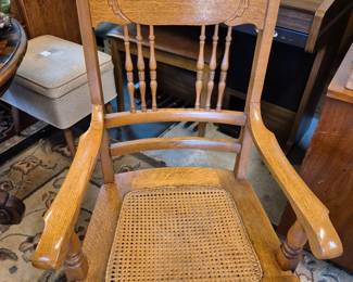 Solid oak and vintage chair.