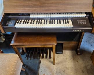 Organ and foot stool.